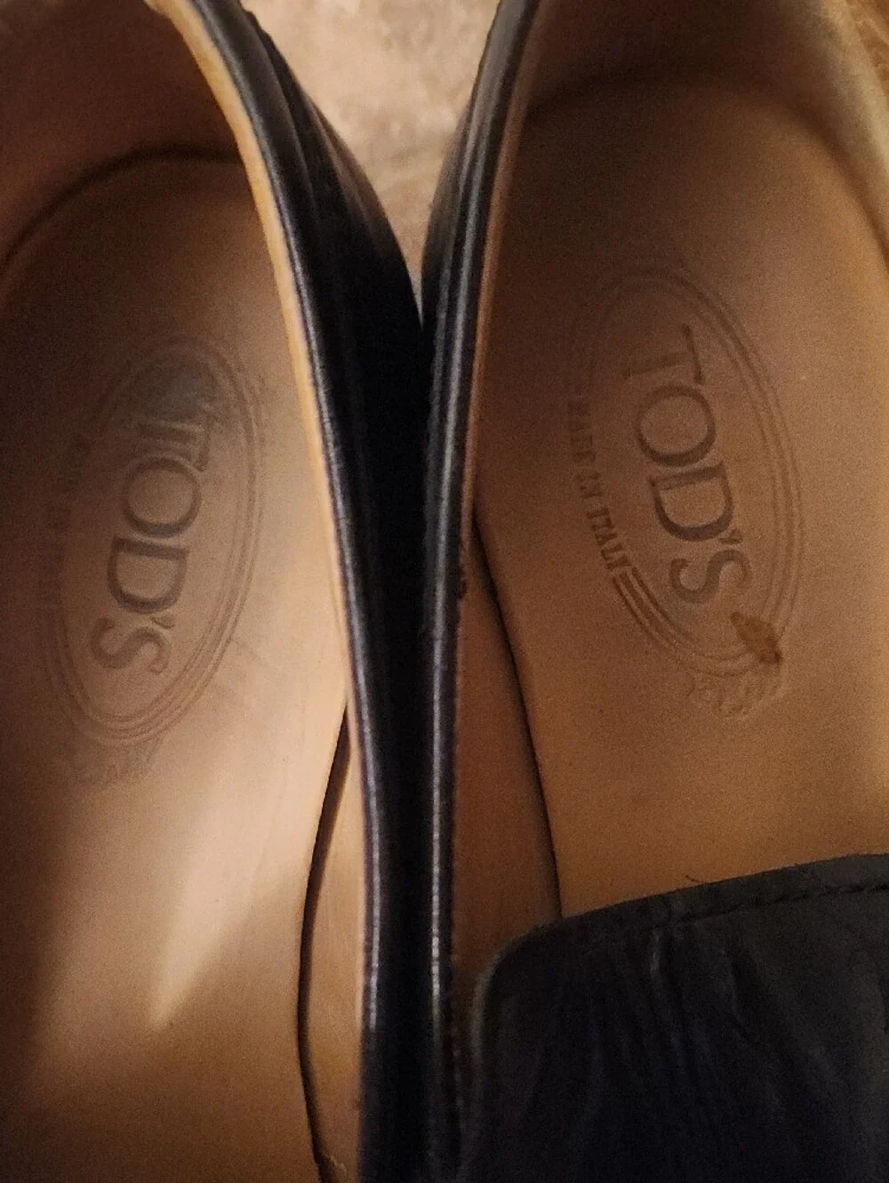 Tod's Black Leather Slip-On Moccasin Loafers